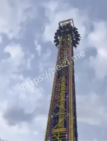 郑州方特跳楼机故障