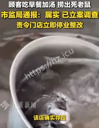 汤锅捞出死老鼠